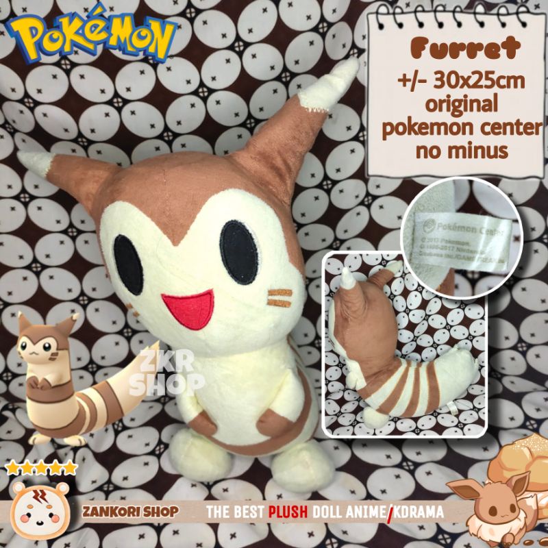 BONEKA POKEMON FURRET ORIGINAL BANPRESTO/POKEMON CENTER
