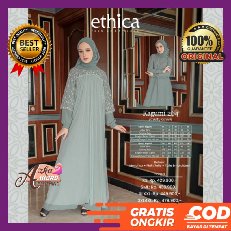 ETHICA GAMIS KAGUMI 264 / BAJU GAMIS TERBARU 2022 / BAJU GAMIS MEWAH / DRESS MUSLIM TERBARU 2022 / G