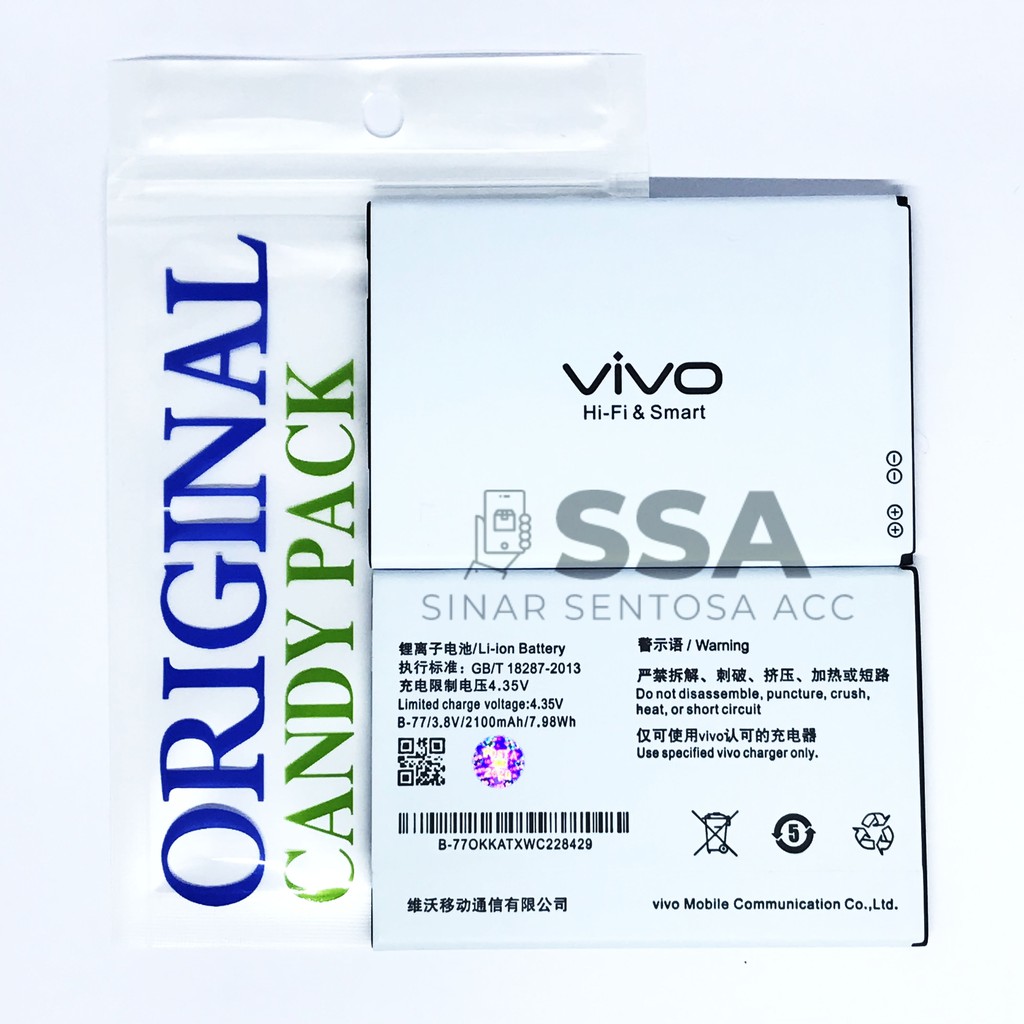 Baterai Original 100% Vivo Y31 Y28 B-77 B77 B 77 Y 31 Y 28 Batre Batrai Battery Ori HP Ori Garansi