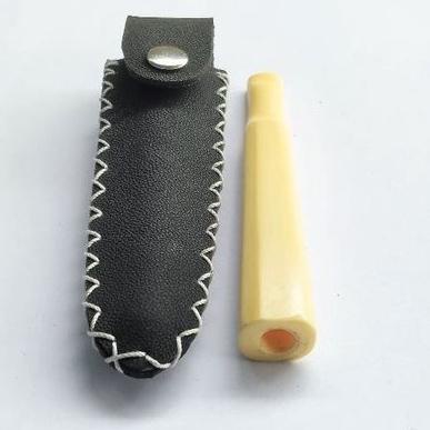 [KODE PRODUK AA89L9564] PAKET HEMAT PIPA ROKOK CANGKLONG GADING GAJAH SINTETIS+SARUNG KULIT SINTETIS