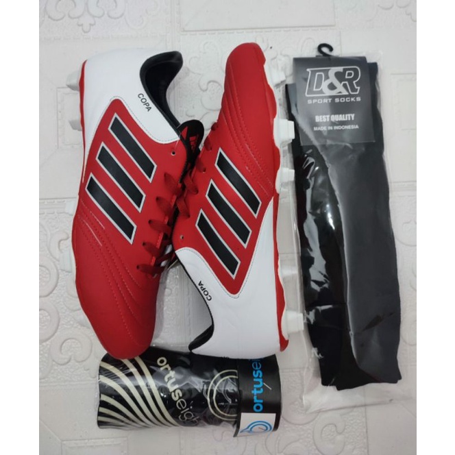PAKET 3 ADIDAS  SEPATU BOLA ADIDAS PAKET 3 ( SEPATU+KAOSKAKI+DEKER )