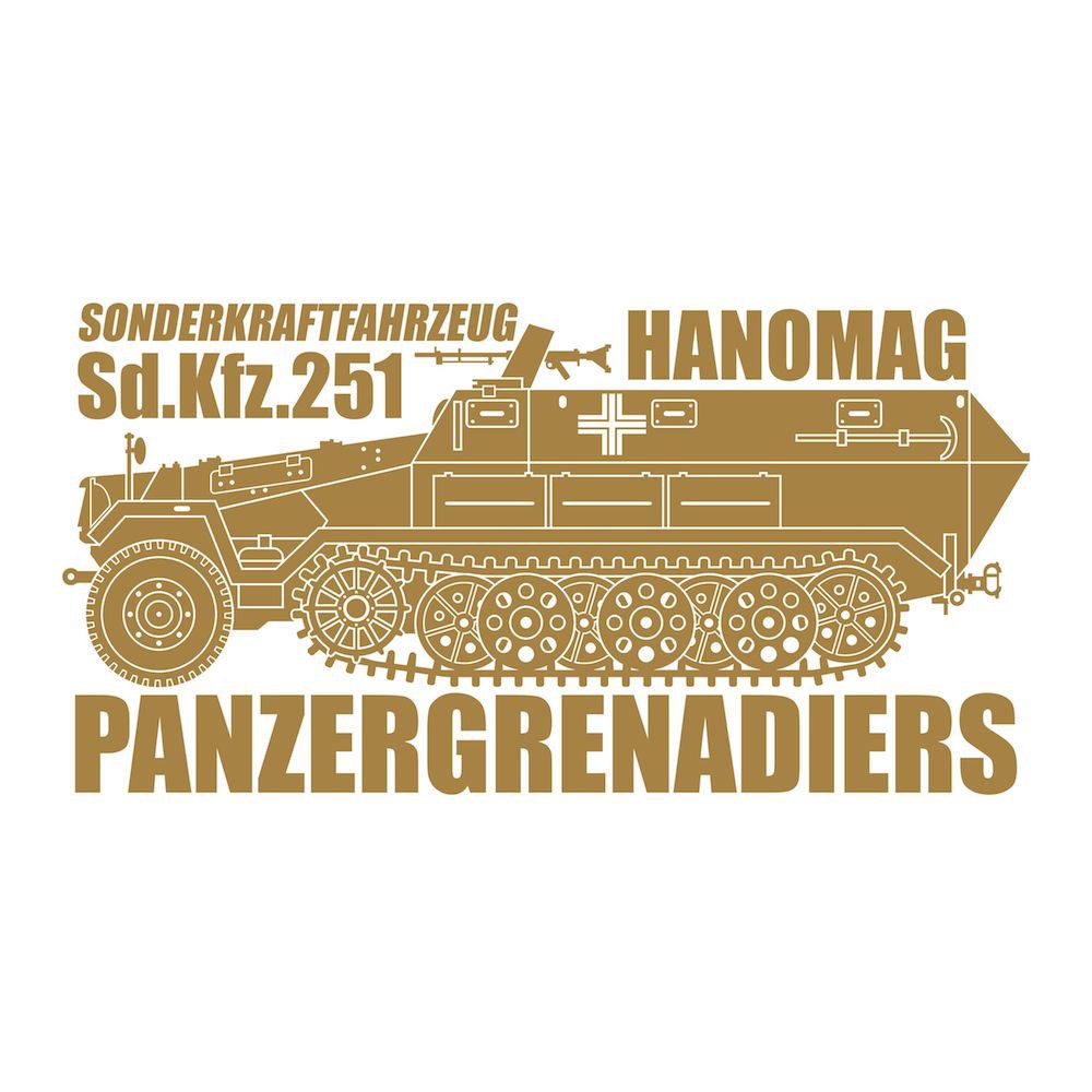 Sd Kfz 251 Hanomag Germany World War II Armoured Personnel Carrier Cutting Sticker