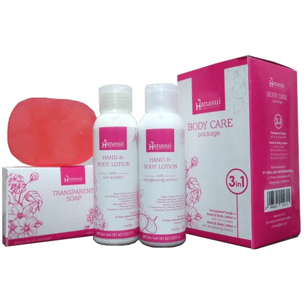 Jual HANASUI BODY CARE 3IN1 / PAKET LOTION HANASUI ORIGINAL BPOM ...