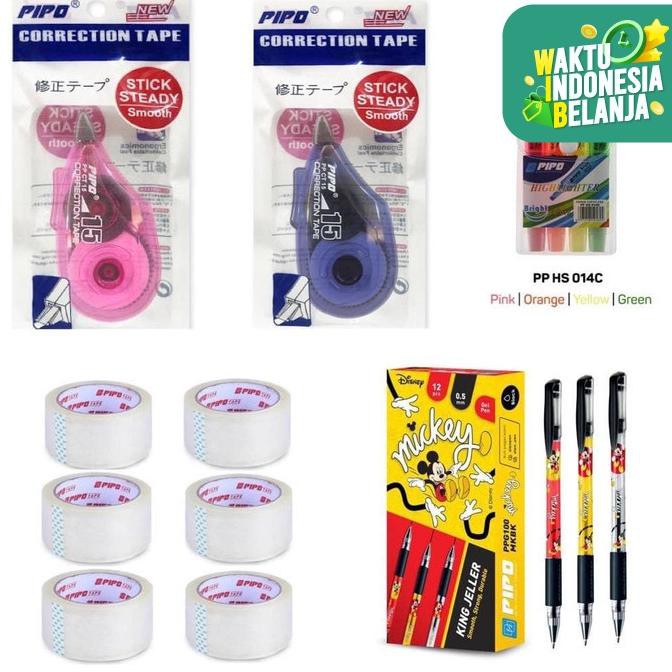 

BISA BAYAR DI TEMPAT Paket 15 Dapat 1 Lusin Pulpen, 6 PCS Lakban dan 2 PCS CT DAN 4PCS HLGT Kode 330