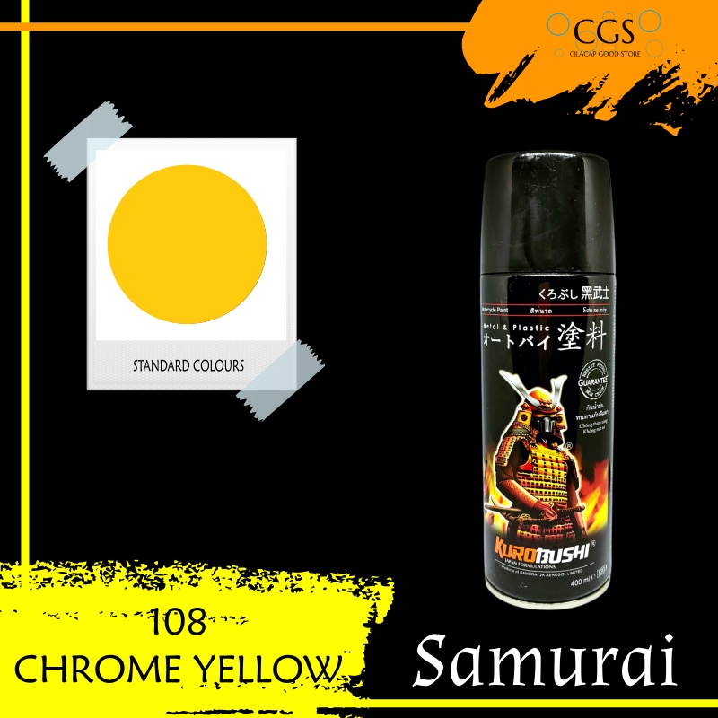 Pilok Samurai CHROME YELLOW 108 - pilok samurai kuning - pilok kuning - cat samurai kuning - pilox k