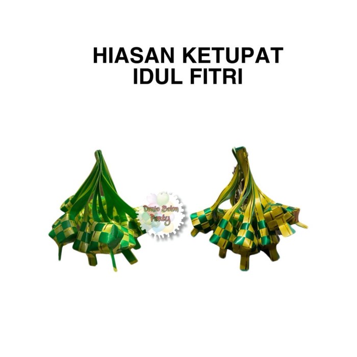 Hiasan Idul Fitri Ketupat / Hiasan Parcel Lebaran Ketupat Plastik Mini