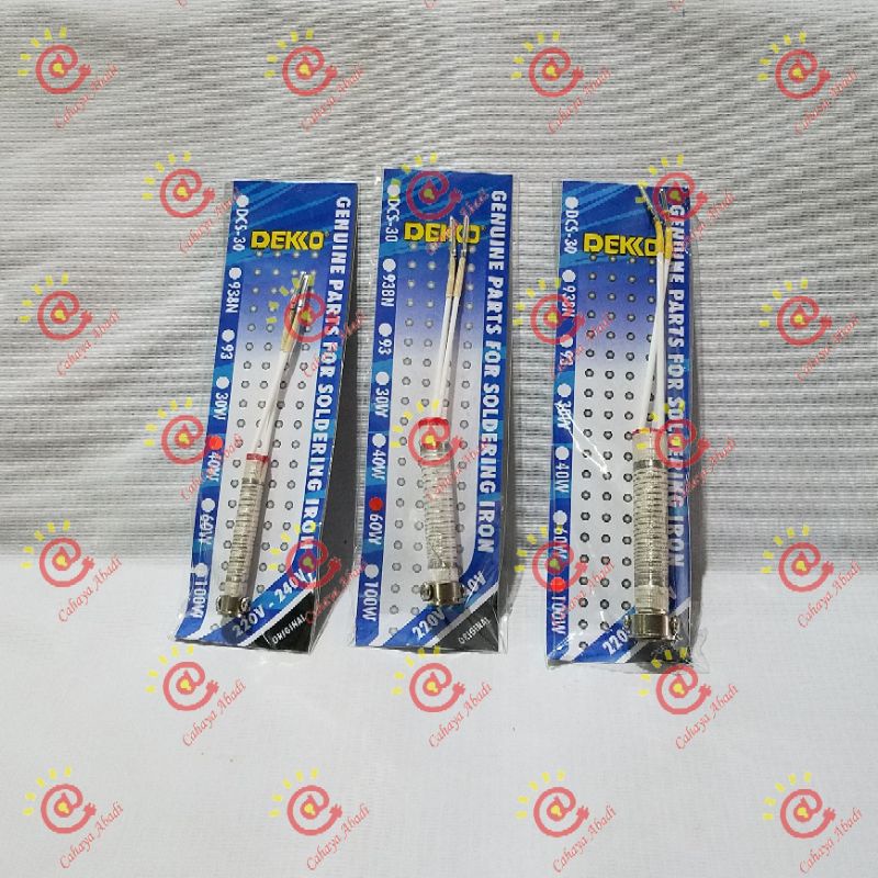 Elemen Pemanas Solder Dekko 40W 60W 100W Original