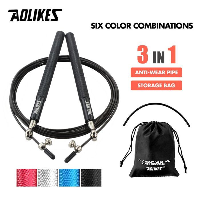 AOLIKES 3202 Steel Wire Skipping Skip Adjustable Jump Rope Crossfit