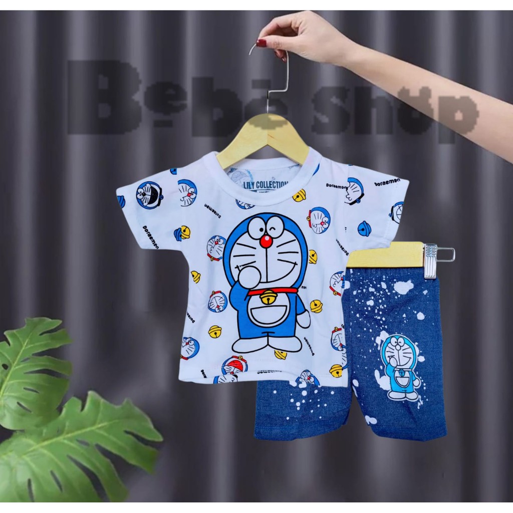 Setelan Baju Anak k Bayi termurah karakter Doraemon