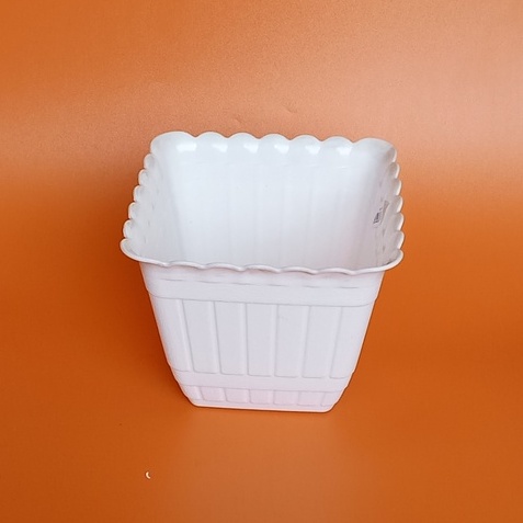 Pot Bunga Kotak / Pot 30 segi amanda Putih / Pot Bunga Murah