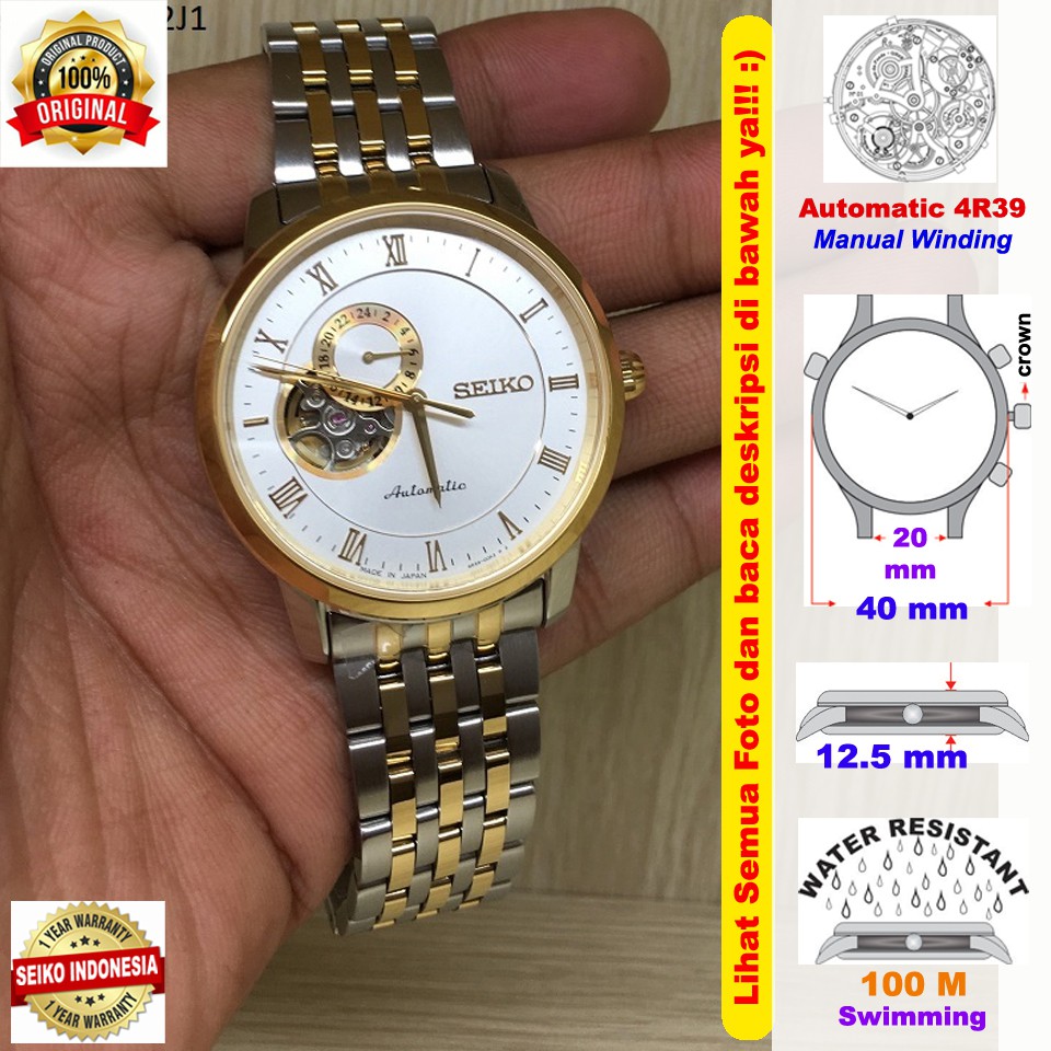 Seiko Automatic SSA272J1 Two Tone Stainless - Jam Tangan Pria SSA272