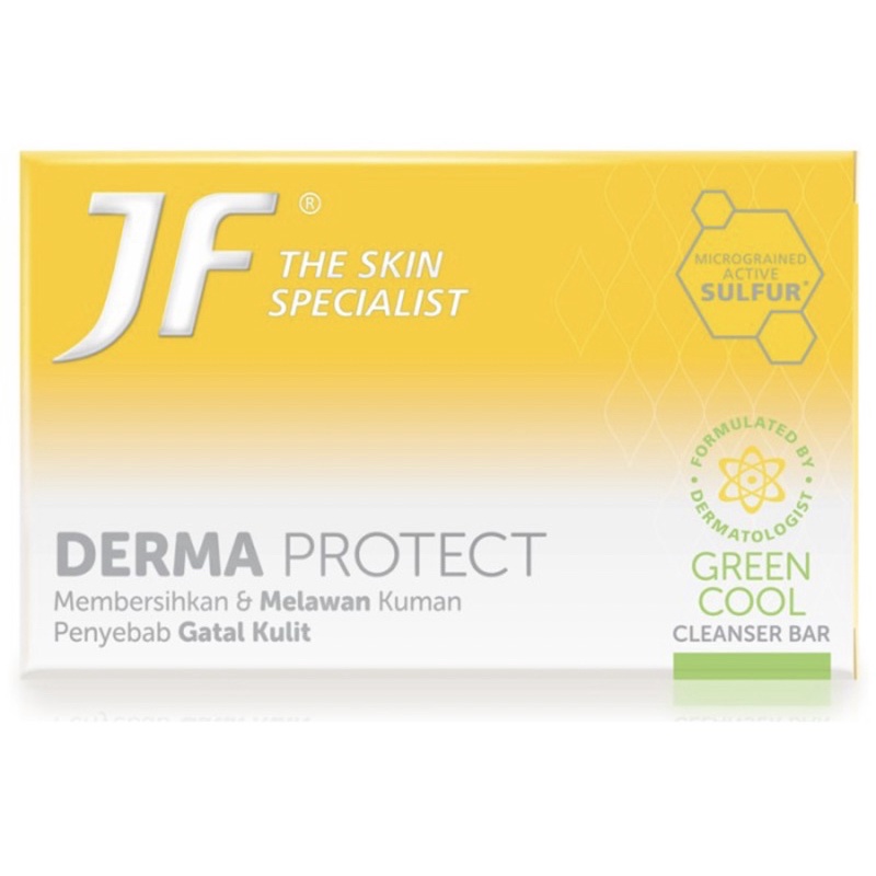 JF derma protect green cool 90 gram ( sabun gatal kulit )