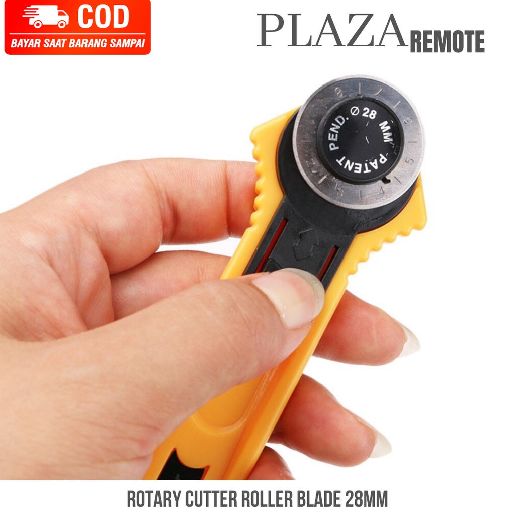 ALAT POTONG PUTAR CUTTER KAIN KERTAS 360 DERAJAT Rotary Cutter Roller Blade 28 MM