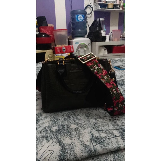 ACC TAS WANITA Tyler Canvas Bag Strap Leather Adjustable