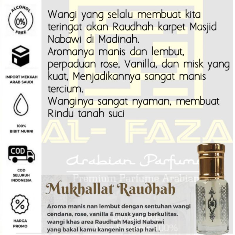 MUKHALAT RAUDHAH AROMA KARPET MASJID NABAWI KONSENTRAT IMPORT SAUDI