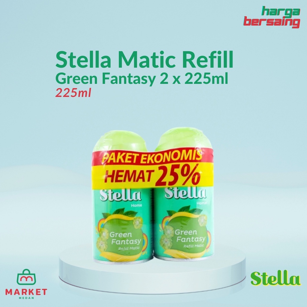 Stella Matic Refill Green Fantasy Paket isi 2 x 225 ML