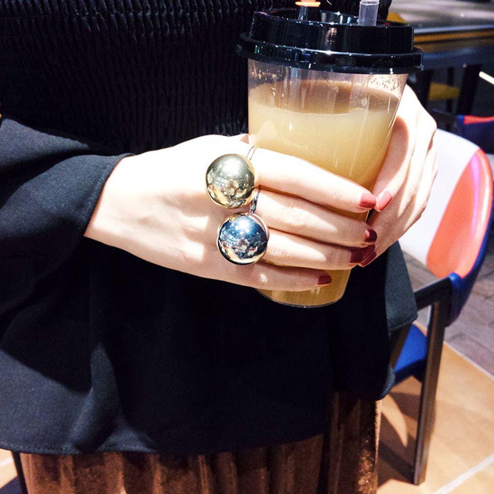 Rebuy Wanita Cincin Emas-Warna Perak Pembukaan Perhiasan Kepribadian Fashion