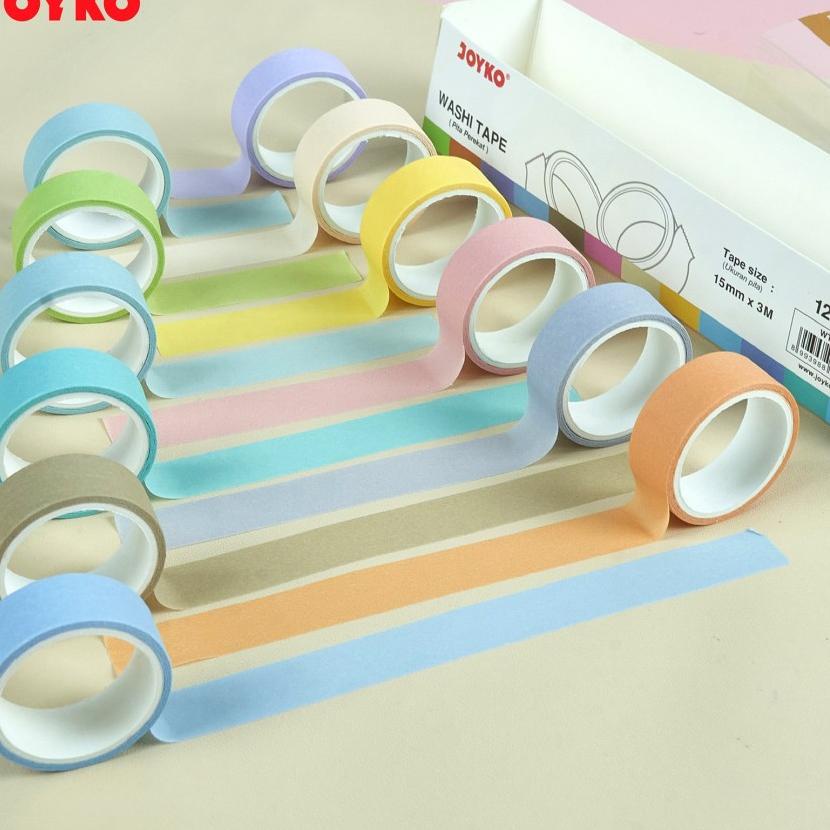 Lebih Trend Selotip Kertas Warna - Washi Tape Joyko WT-100