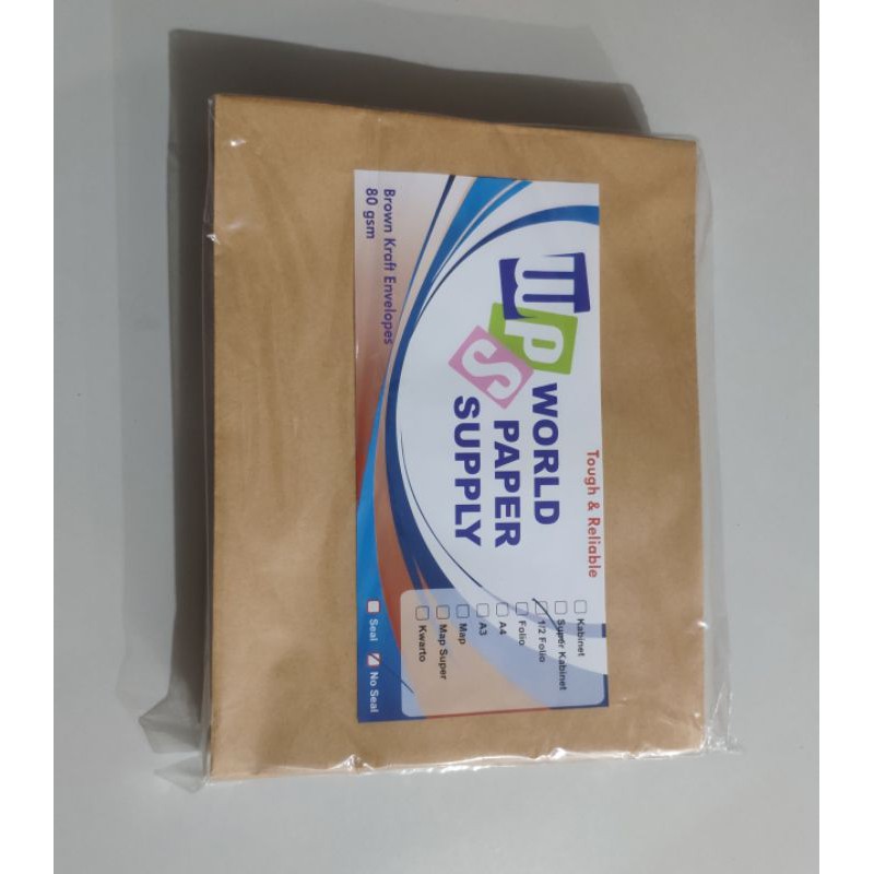 

Amplop Coklat Wps 1/2 Folio 100 Lembar