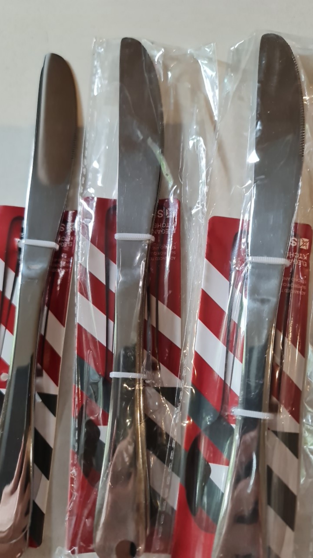 Subron 2pcs Pisau Steak Stainless Pisau Makan Selai Roti Oles Mentega Panjang Tebal Hotel