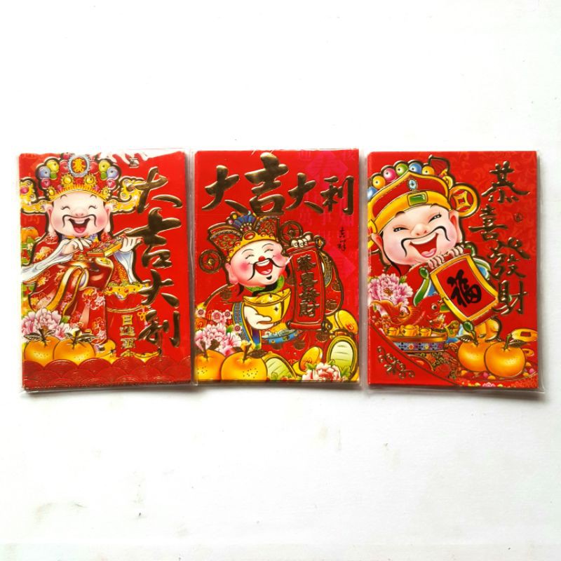 

Angpao Imlek 1 pack isi 6 pcs 1 Motif Ukuran 8x11 cm
