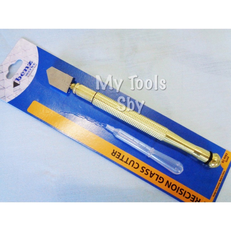 Pisau Potong Kaca / Glass Cutter Black / Gold Benz