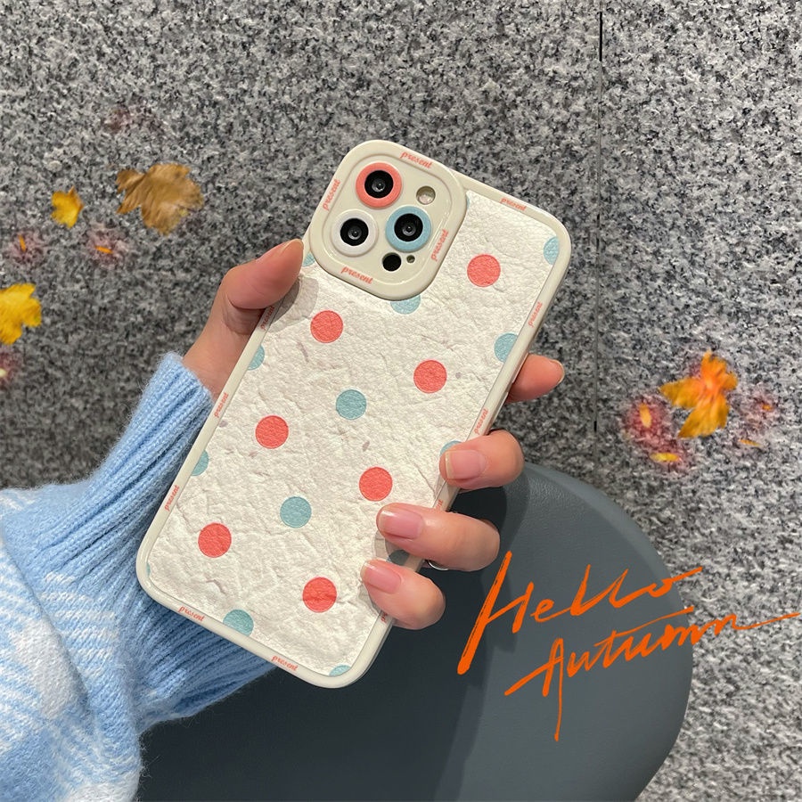 Gelombang Dot Pola Ponsel Case untuk iPhone 7 8 Plus 12 13 11 Pro Max X Xs Max Xr Silikon Lembut Pelindung Case Tpbd