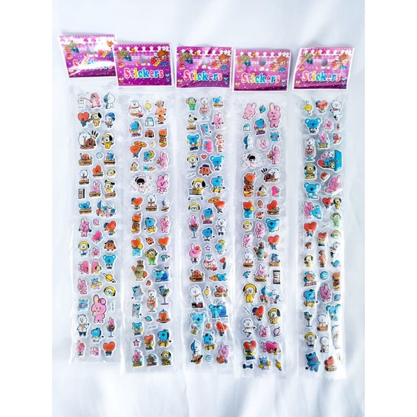 Mainan Anak Stiker 3D timbul BTS BT12 kartun LOL Princes Hijab anak Hello kitty kartun Termurah