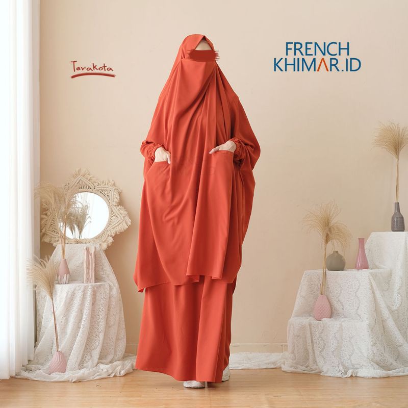 DIVA - French Khimar Pocket Set Rok manset karet