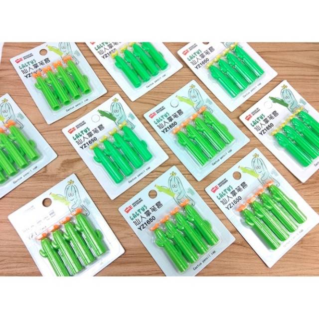 

Pencil Cap / Tutup Pensil Kaktus Set isi 4