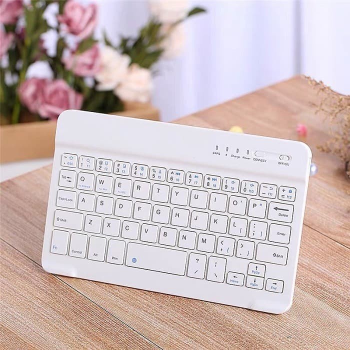 Wireless Bluetooth Keyboard Rechargeable Tablet Ipad Android iOS