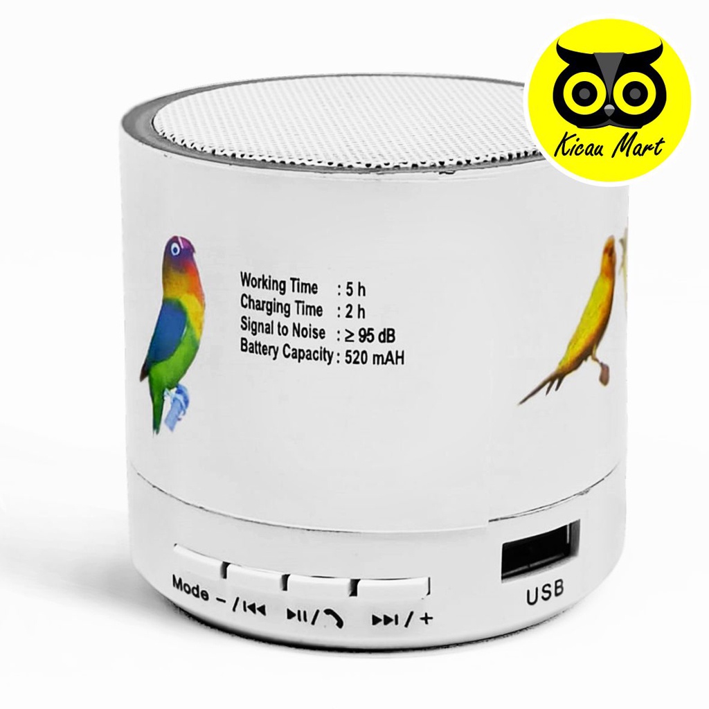 Bird Song Mini Audio Speaker Pemasteran Burung Kicau Digital Mp3 Player Latih Burung Lovebird Murai Kenari Pleci Cucak Jalak Kacer Bahan Moncer Go