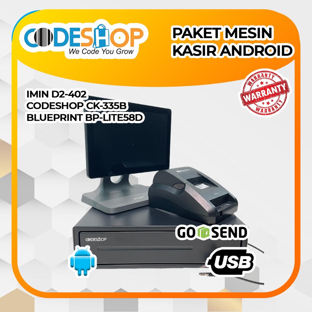 PAKET MESIN KASIR ANDROID IMIN ALL SET UNTUK CAFE RESTO - MOKA POS