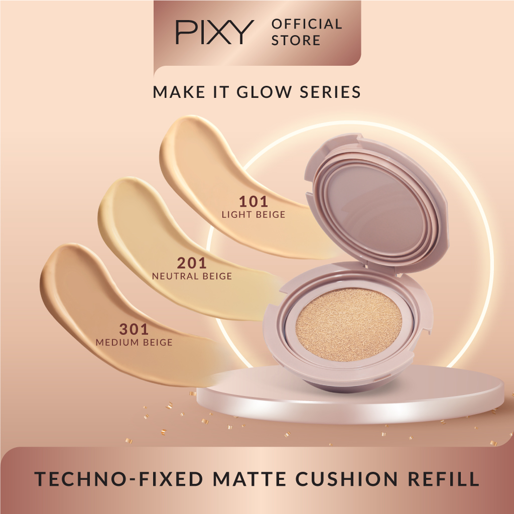 PIXY Make It Glow Techno - Fixed Matte Cushion 201 Neutral Beige Refill