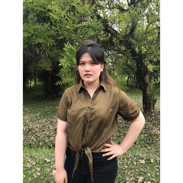 COCO TOP ARMY / ATASAN WANITA BIG SIZE / BLOUSE WANITA BIG SIZE / KEMEJA WANITA BIG SIZE