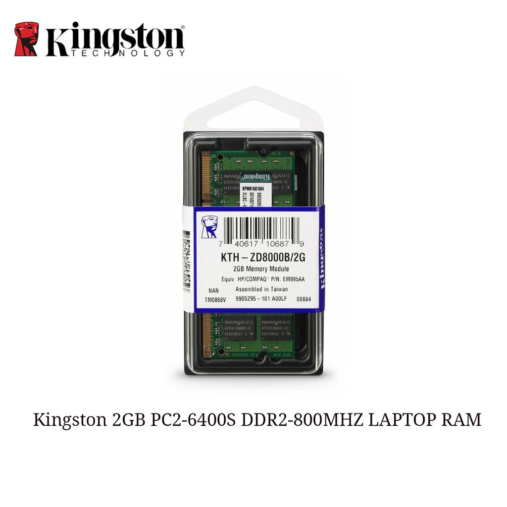 Kingston DDR2 Memory RAM 2GB 667Mhz 800Mhz 5300 6400 PC2 Untuk Laptop