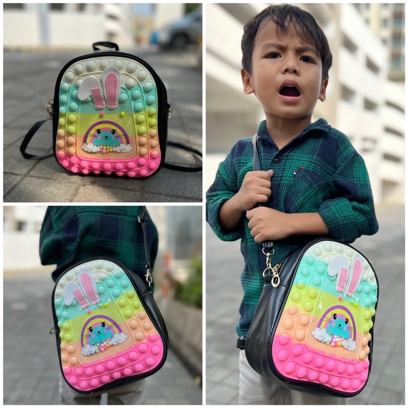 Tas slempang pop it rabbit tas anak tas sekolah