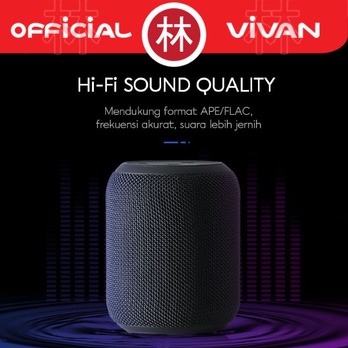 Vivan VS12 360° Surround Sound IP6X Waterproof Speaker Bluetooth 5.0