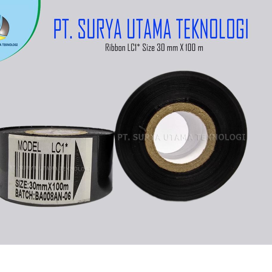 

『diskon』 Ribbon Tape LC1* Size 30 x 100 pita tinta coding expired date hot stamping