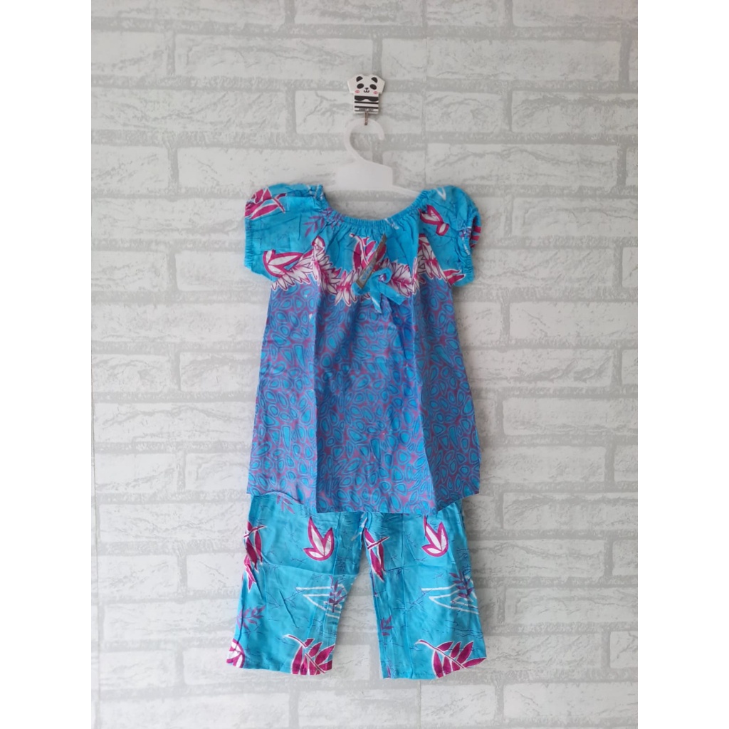 SETELAN BAJU TIDUR ANAK BABYDOL ANAK LENGAN KERUT SIZE M (4,6TH - 6TH)