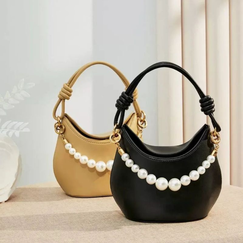 CK Bead-Embellished Knotted Handle Bag