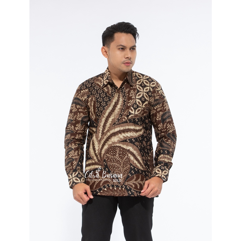 BAYU SUKMA Kemeja Batik Pria Full Furing Bahan Katun Primisima