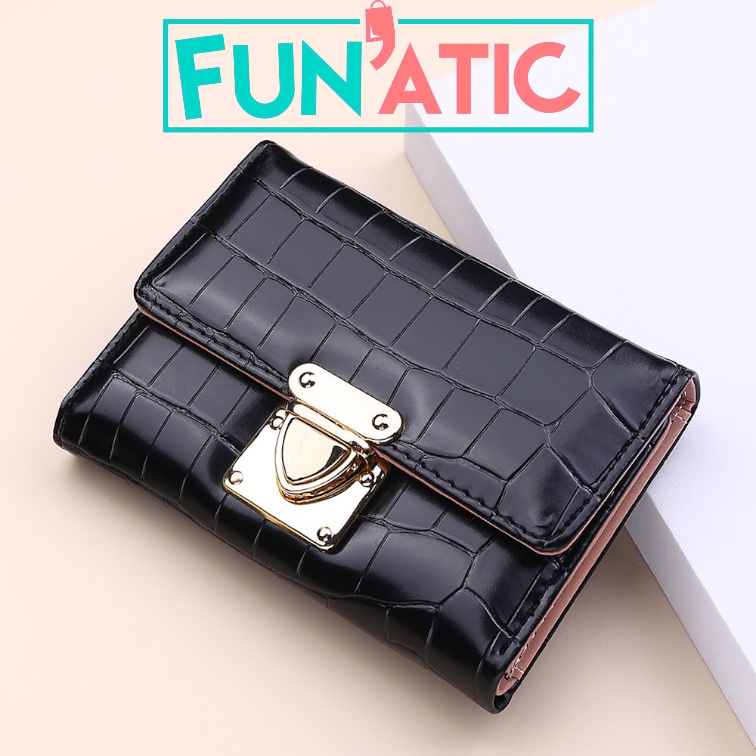 Funatic Dompet Croco Lipat Wanita Import Model Terbaru Fashion Korea FA1059