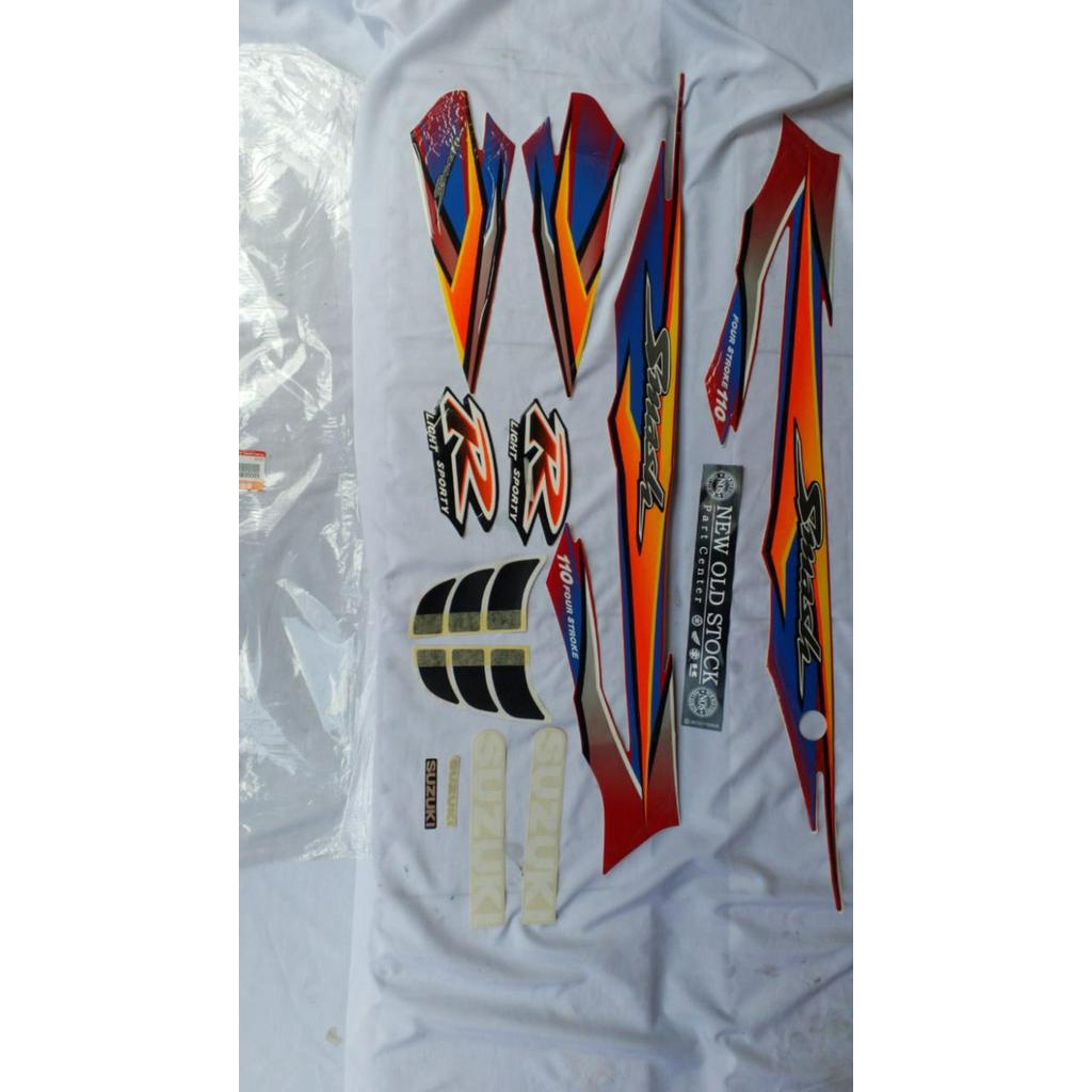 STRIPING STICKER SUZUKI SMASH MERAH 2003 2004 ORIGINAL SGP