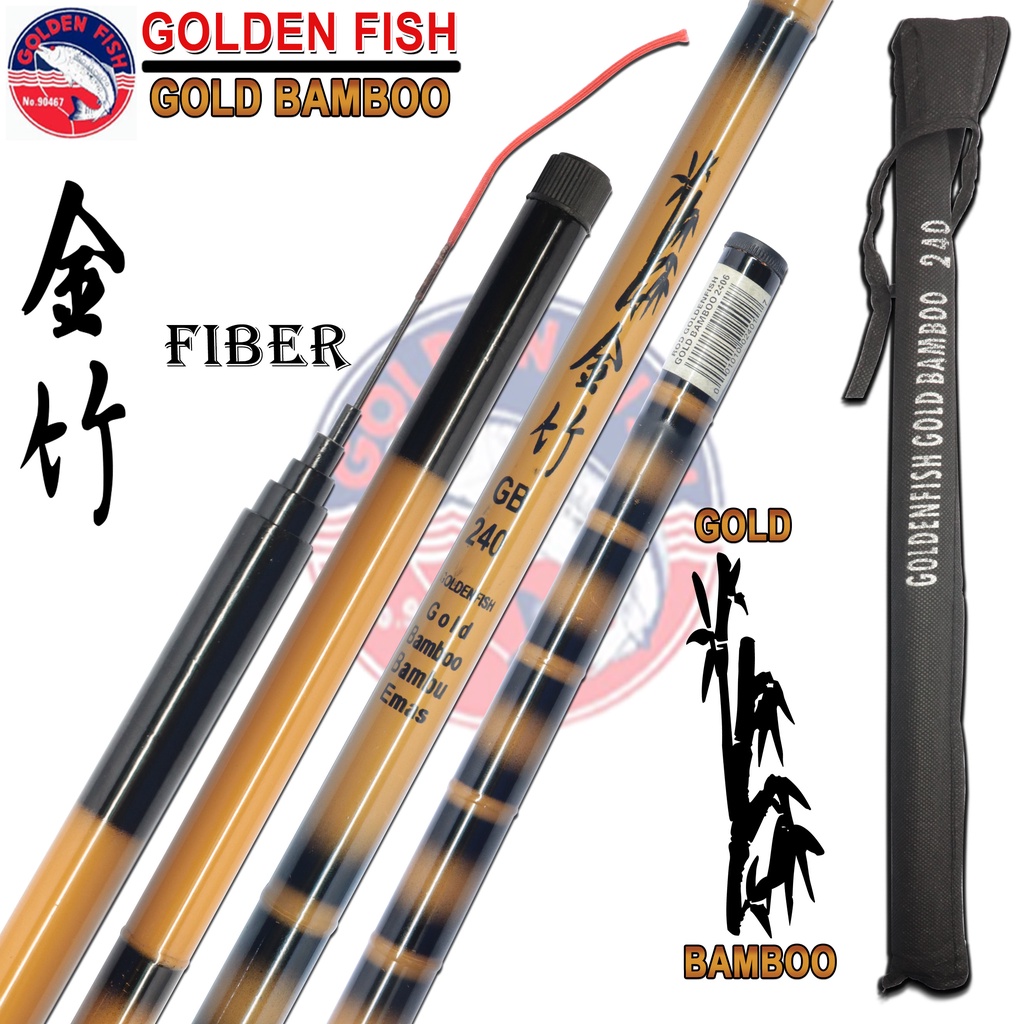 ROD GOLDENFISH TEGEK BAMBOO BAHAN FIBER GRAPHITE