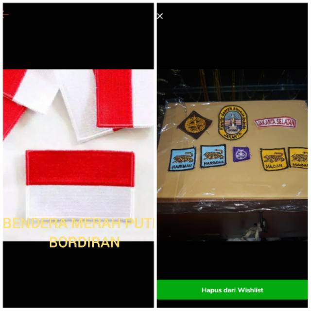 atribut  bed pramuka