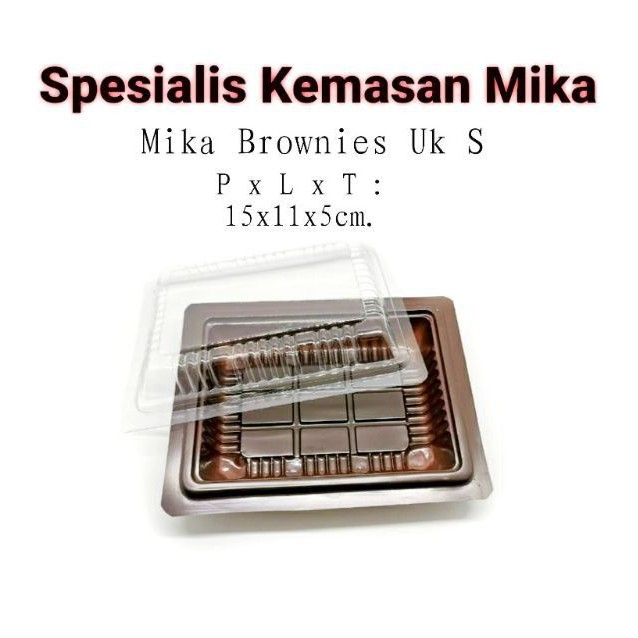 Jual Mika Brownies S Mika Plastik Tempat Kue Brownies Ukuran S 50pcs Shopee Indonesia 