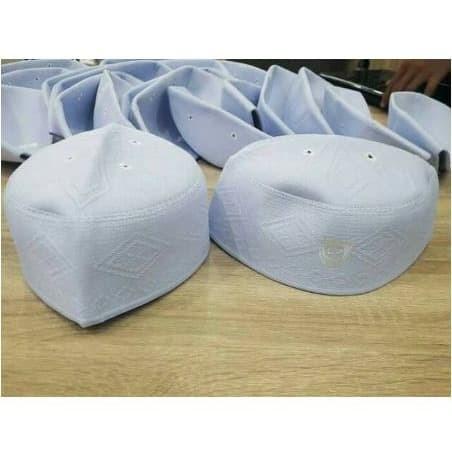 Ecer - Peci Kopiah Malaysia Asli Import Thailand Serat Putih Polos