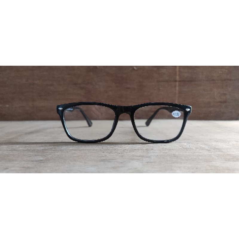 kaca mata unisex lensa plus / baca segala ukuran mulai 0.75-400 kode EB 018