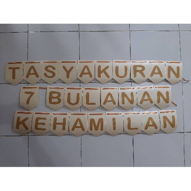 Bunting flag tasyakuran 7 bulanan kehamilan
